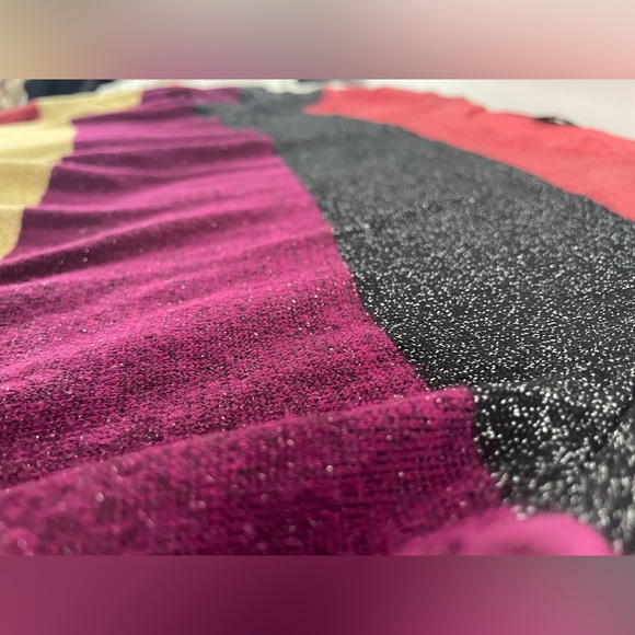 Oversized Colorblock Lightweight Sparkle Thread Marée Pour Toi Sweater - Picture 5 of 10